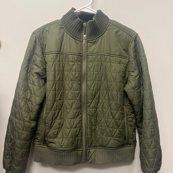 Prana Green Quilted Bomber Jacket - Picture 4 of 4